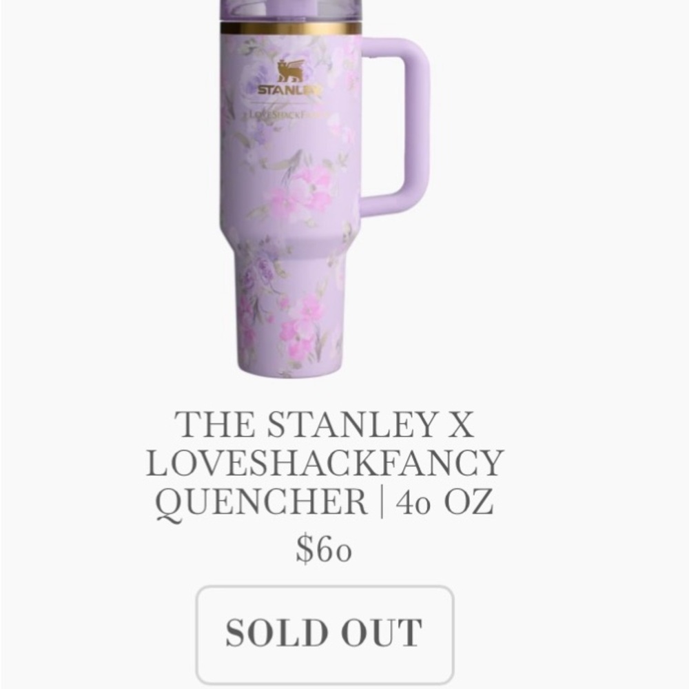 Stanley love shack fancy 40 oz cup. New in box